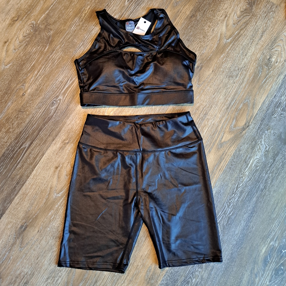 LA Society Black Activewear 2 Piece Set XL